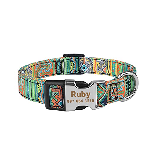 Einstellbares Benutzerdefiniertes Nylonhalsband Mit Eingraviertem Namen Für Hundehalsbänder Für Welpen, Mittelgroße Und Große Hunde, Personalisiertes Hundehalsband, Haustierhalsbänder,Grün,M Einstellbares Benutzerdefiniertes Nylonhalsband Mit Eingraviertem Namen Für Hundehalsbänder Für Welpen, Mittelgroße Und Große Hunde, Personalisiertes Hundehalsband, Haustierhalsbänder,Grün,M von VEKETE