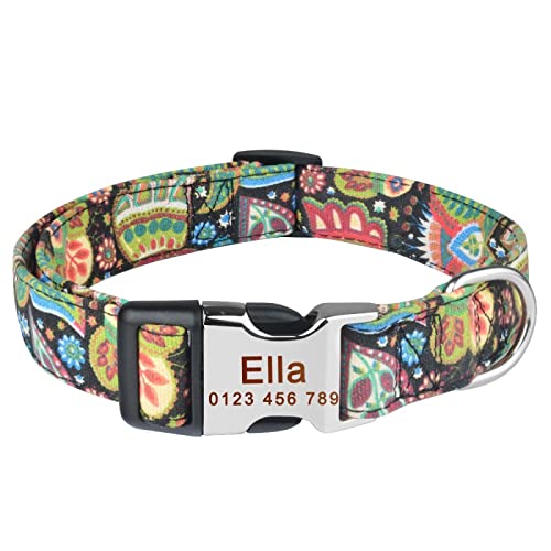 Einstellbares Personalisiertes Hundehalsband Haustier Individuell Graviertes Namensschild ID-Halsbänder S M L,M 30-47cm Einstellbares Personalisiertes Hundehalsband Haustier Individuell Graviertes Namensschild ID-Halsbänder S M L,M 30-47cm von VEKETE