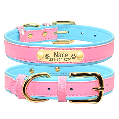 Hundehalsband Mit Individuellem Namen Personalisiertes Hundehalsband Mit Namen Für Kleine, Mittelgroße Hunde Mit Graviertem Namensschild,Rosa,L Hundehalsband Mit Individuellem Namen Personalisiertes Hundehalsband Mit Namen Für Kleine, Mittelgroße Hunde Mit Graviertem Namensschild,Rosa,L von VEKETE