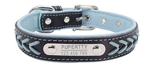 Hundehalsband Personalisierte Hundemarke Halskette Benutzerdefinierte Einstellbare Gravur Halsband Für Kleine Mittelgroße Hunde,Blau,XS Hundehalsband Personalisierte Hundemarke Halskette Benutzerdefinierte Einstellbare Gravur Halsband Für Kleine Mittelgroße Hunde,Blau,XS von VEKETE