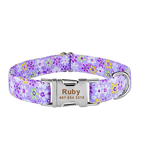 Medium Large Unisex Hundehalsband Für Welpen, Individuell Graviert, Name ID-Tag, Personalisiertes Hundehalsband, Verstellbare Nylonprodukte, Hundehalsbänder,D,M Medium Large Unisex Hundehalsband Für Welpen, Individuell Graviert, Name ID-Tag, Personalisiertes Hundehalsband, Verstellbare Nylonprodukte, Hundehalsbänder,D,M von VEKETE