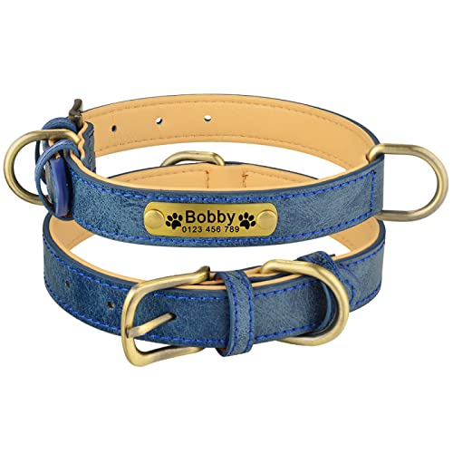 Personalisierte Hundehalsbänder Personalisiertes Hundehalsband Hunde-ID-Tags Verstellbare Große Mittelgroße Kleine Hundewelpen,Blau Mit Etikett,L Personalisierte Hundehalsbänder Personalisiertes Hundehalsband Hunde-ID-Tags Verstellbare Große Mittelgroße Kleine Hundewelpen,Blau Mit Etikett,L von VEKETE