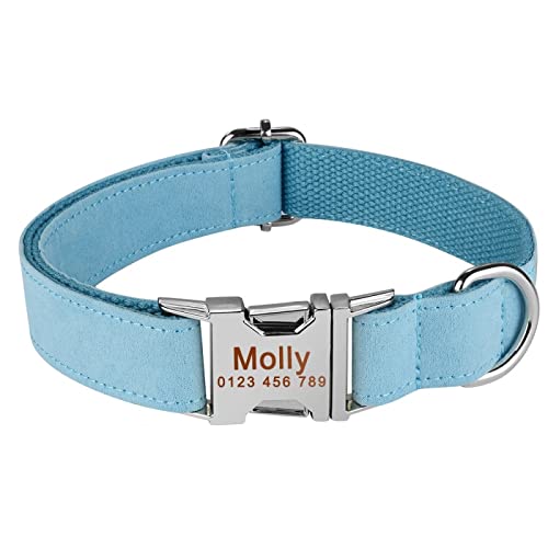 Personalisiertes Hundehalsband Aus Nylon, Braun, Klein, Mittel, Groß, Mit Eingraviertem ID-Namen,XS (21-31 cm) von VEKETE
