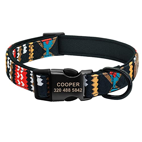 Personalisiertes Hundehalsband Aus Nylon,Benutzerdefinierte Hundemarke,Bedruckt,Kariert,Welpen-Namensschild,ID-Halsbänder Für Mittelgroße Und Große Hunde,Graviert,Rot,S Personalisiertes Hundehalsband Aus Nylon,Benutzerdefinierte Hundemarke,Bedruckt,Kariert,Welpen-Namensschild,ID-Halsbänder Für Mittelgroße Und Große Hunde,Graviert,Rot,S von VEKETE