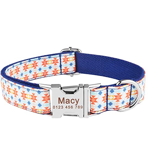 Personalisiertes Hundehalsband Mit Eingraviertem Haustierhunde-Welpen-ID-Namen, Strapazierfähigem Nylon, XS-L,L 35-56cm Personalisiertes Hundehalsband Mit Eingraviertem Haustierhunde-Welpen-ID-Namen, Strapazierfähigem Nylon, XS-L,L 35-56cm von VEKETE