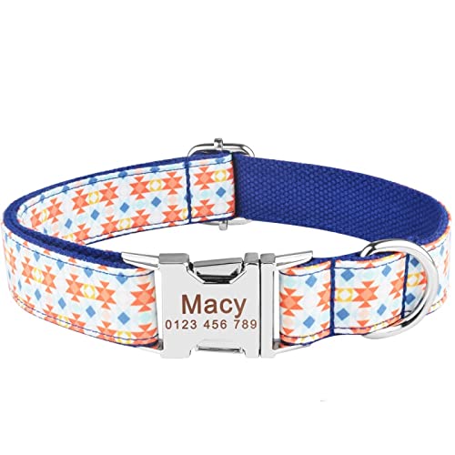 Personalisiertes Hundehalsband Mit Eingraviertem Haustierhunde-Welpen-ID-Namen, Strapazierfähigem Nylon, XS-L-Typenschild, Chihuahua, Kleine Gravur,S 26-40cm Personalisiertes Hundehalsband Mit Eingraviertem Haustierhunde-Welpen-ID-Namen, Strapazierfähigem Nylon, XS-L-Typenschild, Chihuahua, Kleine Gravur,S 26-40cm von VEKETE