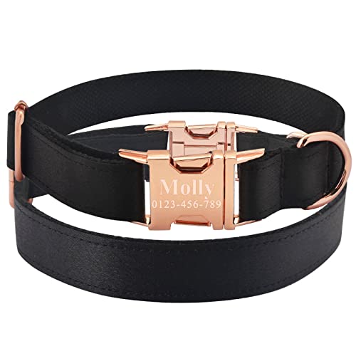 Personalisiertes Hundehalsband Mit Gravur,Verstellbar,Strapazierfähig,Nylon,Hundekennung,XS-L,M 31-50cm von VEKETE