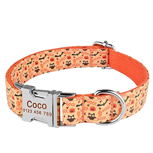 Personalisiertes Hundehalsband Nylon Floral Pet Puppy Name Custom Graviert XS-L,L 35-56cm Personalisiertes Hundehalsband Nylon Floral Pet Puppy Name Custom Graviert XS-L,L 35-56cm von VEKETE