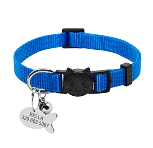 Release Cat Puppy Tag Collar Set Personalisiertes Nylon-Kätzchenhalsband Mit Gravur Für Kleine Haustiere,Kätzchen,1 cm Breite,blau 4,18 Bis 27cm Release Cat Puppy Tag Collar Set Personalisiertes Nylon-Kätzchenhalsband Mit Gravur Für Kleine Haustiere,Kätzchen,1 cm Breite,blau 4,18 Bis 27cm von VEKETE