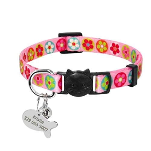 Release Cat Puppy Tag Collar Set Personalisiertes Nylon-Kätzchenhalsband Mit Gravur Für Kleine Haustiere,Kätzchen,1 cm Breite,rosa 3,18 Bis 27cm Release Cat Puppy Tag Collar Set Personalisiertes Nylon-Kätzchenhalsband Mit Gravur Für Kleine Haustiere,Kätzchen,1 cm Breite,rosa 3,18 Bis 27cm von VEKETE