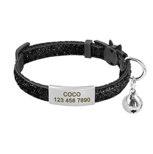 Release Cat Puppy Tag Collar Set Personalisiertes Nylon-Kätzchenhalsband Mit Gravur Für Kleine Haustiere,Kätzchen,1 cm Breite,schwarz 2,18 Bis 27cm Release Cat Puppy Tag Collar Set Personalisiertes Nylon-Kätzchenhalsband Mit Gravur Für Kleine Haustiere,Kätzchen,1 cm Breite,schwarz 2,18 Bis 27cm von VEKETE