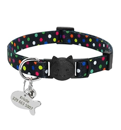 Release Cat Puppy Tag Collar Set Personalisiertes Nylon-Kätzchenhalsband Mit Gravur Für Kleine Haustiere,Kätzchen,1 cm Breite,schwarz 3,18 Bis 27cm Release Cat Puppy Tag Collar Set Personalisiertes Nylon-Kätzchenhalsband Mit Gravur Für Kleine Haustiere,Kätzchen,1 cm Breite,schwarz 3,18 Bis 27cm von VEKETE