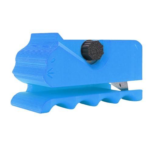 VELATEMOR Katzenkartonschneider für Kratzer, 3D -gedrucktes Ergonomisches Katzesförmiges Werkzeug, Schneller und Einfacher Streifenschneider für DIY, Handheld -Kartonschneidemaschine (Blue) von VELATEMOR