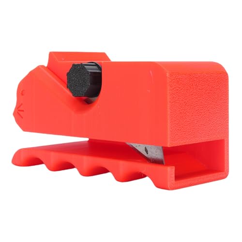 VELATEMOR Katzenkartonschneider für Kratzer, 3D -gedrucktes Ergonomisches Katzesförmiges Werkzeug, Schneller und Einfacher Streifenschneider für DIY, Handheld -Kartonschneidemaschine (Rot) von VELATEMOR