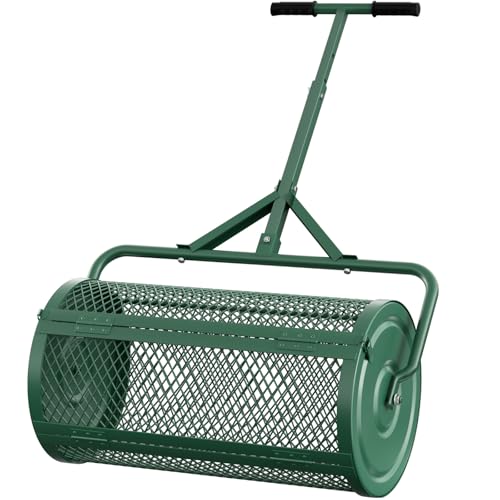 Kompoststreuer 75L, Torfmoos-Streuer mit U-Griff, Düngerstreuer Rasen Garten, Gartenstreuer für Dünger Saat, Komposter Metall, Saatgutstreuer mit Mesh-Korb, Rasenpflege Mehrzweck (SBJ-24inch-Green) Kompoststreuer 75L, Torfmoos-Streuer mit U-Griff, Düngerstreuer Rasen Garten, Gartenstreuer für Dünger Saat, Komposter Metall, Saatgutstreuer mit Mesh-Korb, Rasenpflege Mehrzweck (SBJ-24inch-Green) von VELPAX