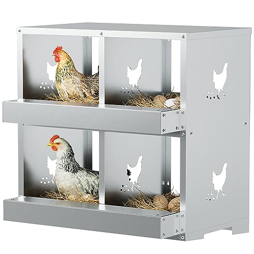 Legenester für Hühner, Hühnernest mit 4 Abteile, mit Lüftungslöchern, Leichte Reinigung,60x 44 x 62 cm Legkammer für Legehennen im Hühnerstall Legenester für Hühner, Hühnernest mit 4 Abteile, mit Lüftungslöchern, Leichte Reinigung,60x 44 x 62 cm Legkammer für Legehennen im Hühnerstall von VELPAX