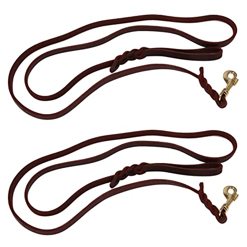 VENOAL 2 x 2 m langes geflochtenes Lederhalsband für Haustiere, Hunde, Trainingsleine von VENOAL