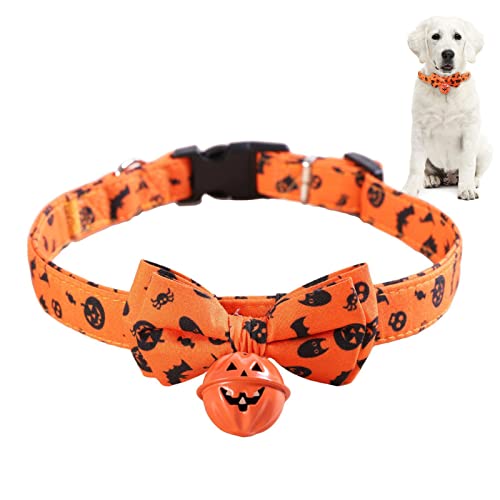 VENTDOUCE Halloween Pet Collar | Cute Halloween Dog Neck Ties With Bow Tie Bell | Dog Collar Bow Tie Pet Costume for Small Medium Dogs Pets von VENTDOUCE