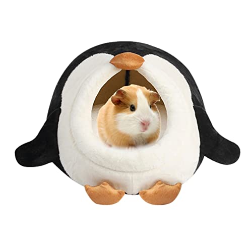 VENTDOUCE Kleines Hamsterbett | Pinguin-Form, warmes Hamsternest, -Haushöhle, gemütliches Haustier, warmes Nest, Hamsterhaus für Meerschweinchen, Chinchilla, Hamster, Igel von VENTDOUCE