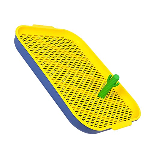 VENTDOUCE Puppy Pee Pad Holder | Trainingspad-Halter Bodenschutz | Pad-Halter funktioniert mit den meisten Trainingspads, leicht zu reinigen und aufzubewahren, weiß gelb von VENTDOUCE