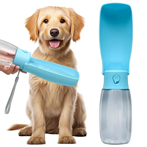 Hundewasserflasche, Reise-Welpen-Wassernapf, auslaufsicher, tragbarer Welpen-Wasserspender, faltbar, transparent, Wasserflasche für Haustiere im Freien, Wandern, Reisen, lebensmittelechter Kunststoff Hundewasserflasche, Reise-Welpen-Wassernapf, auslaufsicher, tragbarer Welpen-Wasserspender, faltbar, transparent, Wasserflasche für Haustiere im Freien, Wandern, Reisen, lebensmittelechter Kunststoff von VEPOUYU