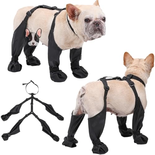 Suspender Boots for Dogs, Dog Suspender Boots, Dog Boots with Suspenders, Dirty-Proof Dog Booties with Auxiliary Strap for Snow Day Outdoor Walking, Suspender Boots for Dogs Canada Pooch (Large) von VERBANA