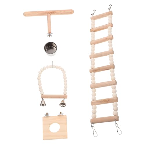 VERDANVERSE Holz Spielzeug Für Hamster Papagei Klettern Leiter Stehend Käfig Spielzeug Für Kleintier Aktivierung Und Zahnpflege von VERDANVERSE