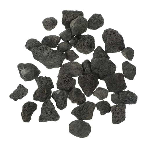 VERDANVERSE 1 Packung Aquarium Blumentopf Dekoration Blumentopf Steindekor Aromatherapie-Stein Räucherstein Aquarium Steindekor Aquarium Aromastein Black Schwarz Vulkanische Felsen von VERDANVERSE