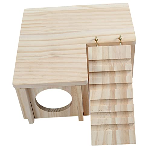 VERDANVERSE 1 Satz Hamster Massivholzhaus Haustier Hasenhäuser Und Verstecke Hamsterhaus Hütte Drinnen Tiere Klein Hamsterhäuser Hamster Verstecken Hamsterversteck Hamsterkäfig Kaninchenhaus von VERDANVERSE
