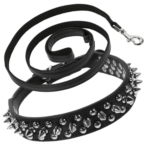 VERDANVERSE 1 Satz Haustierhalsband Welpe Für Aggressiv Nietenkragen Halsband Hund Körperpflege Züchten Hundehalsband Name Besetzt Gespickt Stichworte Spike-Hund-Hals- Black Pu von VERDANVERSE