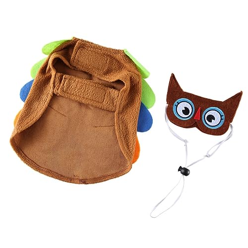 VERDANVERSE 1satz Halloween-kostüm Für Haustiere Lustiges Eule-Design Bequeme Hundekleidung Für Halloween-feiern Für Kleine Hunde Und Katzen Für Partys Und Familienfotos von VERDANVERSE