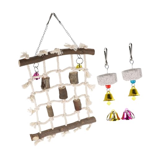 VERDANVERSE 1satz Parrot Cage Toy Mit Kletterseil Baumwolle Kletternetz Und Glocke Für Wellensittiche Papageien Und Andere Kleine Vögel Spielzeug Aktivität Und Zahnpflege VERDANVERSE 1satz Parrot Cage Toy Mit Kletterseil Baumwolle Kletternetz Und Glocke Für Wellensittiche Papageien Und Andere Kleine Vögel Spielzeug Aktivität Und Zahnpflege von VERDANVERSE