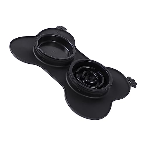 VERDANVERSE 1 Satz Slow-Food-Schüssel für Haustiere Welpe erzogen Futternapf Hundenapf klein erhöht pet Water Bowl katzenfutter Schalen Langsam essender Hund Heimtierbedarf Kieselgel Black von VERDANVERSE