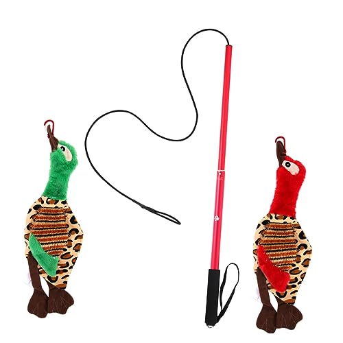 VERDANVERSE 1 Satz Teleskopischer Hundeteaser interaktives Interactive Toys for Dogs Dog Toy Hundespiele für Hunde groß Welpenspielzeug für draußen Hundetrainingsspielzeug Plüsch rot von VERDANVERSE