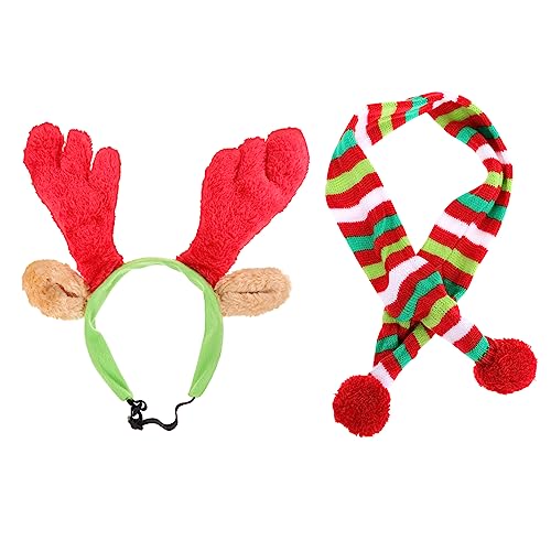 VERDANVERSE 1 Set Haustier Weihnachtsset Hundekostüm Outfits Zubehör Weihnachtshunde Mottoparty Feiertage Pelziger Schal Für Kostüme Weihnachtskostüm Hunde Weihnachtsoutfit von VERDANVERSE