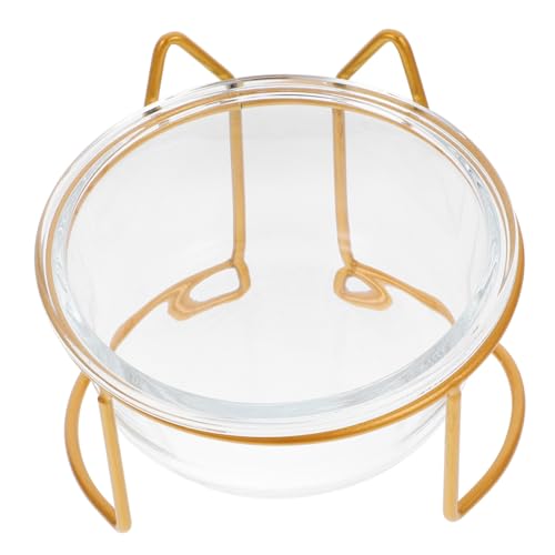 VERDANVERSE 1 Set Hoher Katzennapf Aus Glas Für Hauskatzen Erhöhte Aufbewahrung Erhöhte Pflege Einzelne Kätzchen Katzennäpfe Katzenglasnapf Futternapf Für Haustiere Mit Hohem Boden von VERDANVERSE