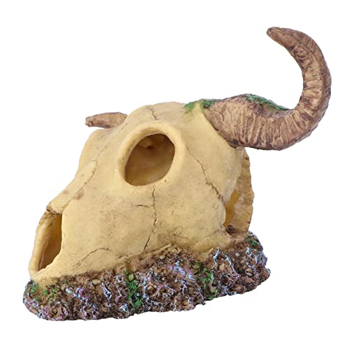 VERDANVERSE 1 Stück Aquarium-Haustier-Ornament Dekoration Klein Schädelhöhle Im Aquarium Panzer Aquarienlandschaft Landschaftsornament Für Aquarium Schaf-schädel- Aquarienverzierung Harz von VERDANVERSE