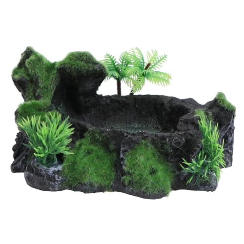 VERDANVERSE 1 Stück Beflockung Stump Turtle Pot Schildkröte Reptil Moos Lebensmitteldekor Schüssel Reptilien wasserschale Reptilien zubehör Heimtierbedarf Futternapf für Haustiere Harz VERDANVERSE 1 Stück Beflockung Stump Turtle Pot Schildkröte Reptil Moos Lebensmitteldekor Schüssel Reptilien wasserschale Reptilien zubehör Heimtierbedarf Futternapf für Haustiere Harz von VERDANVERSE