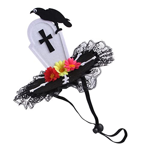 VERDANVERSE 1 Stück Hut Hunde Halloween Party funkeln tiermütze katzenmützen Maskenball Kostümzubehör Festival-Kopfschmuck für Haustiere einzigartiger Haustierkopfschmuck Spitze von VERDANVERSE