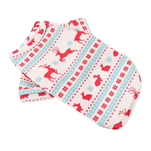 VERDANVERSE 1 Stück Kleidung für Haustiere hundeschal Weihnachten Weihnachts hundepullover Weihnachtskleid für Hunde Urlaub Outfits Haustierbekleidung Welpenkostüm Polyester-Vlies Weiß von VERDANVERSE