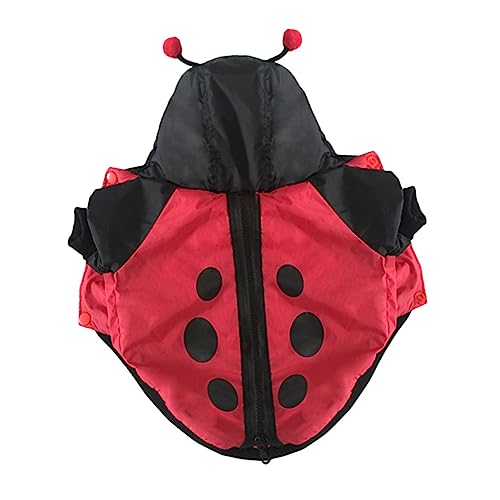 VERDANVERSE 1 Stück Marienkäferhund -Baumwollmantel Outfits Hunde-Halloween-kostüm Groß Hundekleidung Katze Geburtstagskostüm Hündchen Haustier Lustig Cosplay Black Polyester von VERDANVERSE