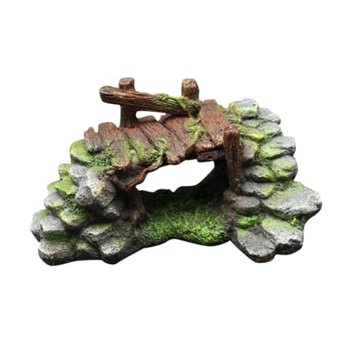 VERDANVERSE 1 Stück Moosbrücke Aquarium Moosbaumfelsen Brückenverzierung Dekorationspflanzen Für Aquarien Ornament Dekorationen Künstlich Aquarienverzierung Bastelsachen Harz Green von VERDANVERSE