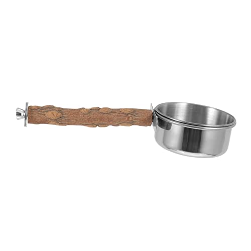 VERDANVERSE 1 Stück Vogelfutterbecher vogelhaus Bird House Vogelständer vogelschale Nahrungssuche Futternapf für Vögel Papageienspielständer Kletterständer für Vögel hölzern Brown von VERDANVERSE