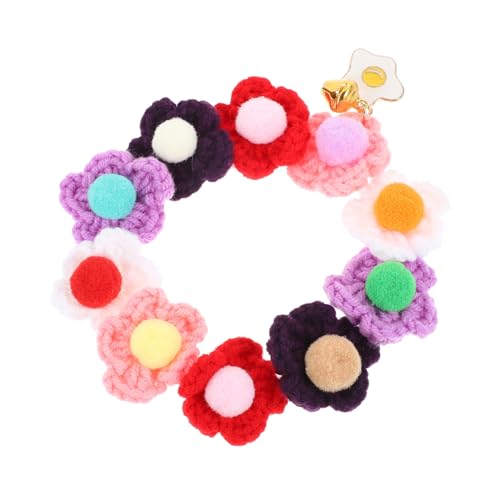 VERDANVERSE 1 Stück gestricktes Katzenhalsband Halswärmer für Haustiere Strickhalsband für Haustiere züchten Körperpflege Kostüm Stylischer Haustierkragen Halsband für Hunde Garn Colorful von VERDANVERSE