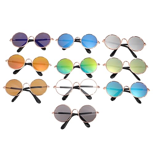 VERDANVERSE 10 Stück Haustier Brille Requisiten Welpen- Hundebrille Auge Abdeckung Für Katzen Schatten Strand Lustig Katze-Hunde-kostüm Trendige Cool Harz von VERDANVERSE