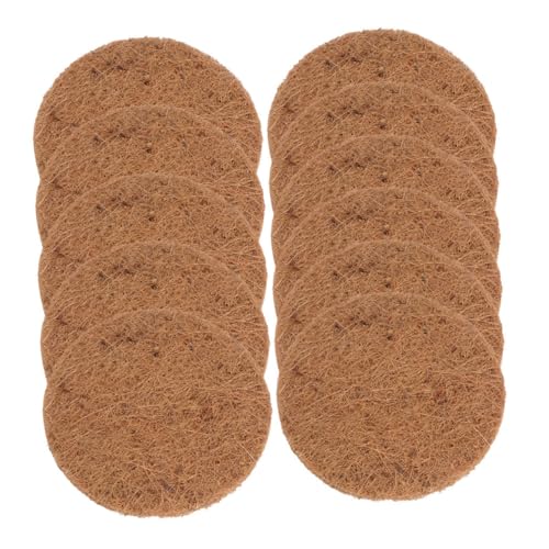 VERDANVERSE 10 Stück Kokosnussbraune Seiden Blumentopfmatte Taubenbedarf Hühnerstreu Hühnerstallbedarf Hühnernest Vogelnestmatte Hühnerstallzubehör Kaffeebraune Kokospalmseide von VERDANVERSE