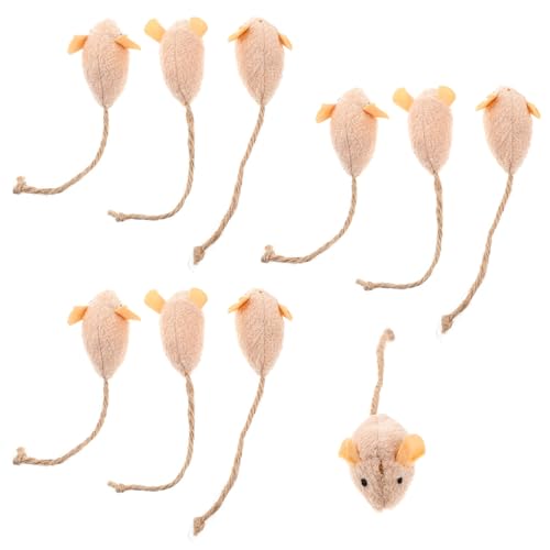 VERDANVERSE 10 Stück ausgestopftes Katzenspielzeug Plüschtiere Bälle für Wohnungskatzen Mäuse interaktives katzenspielzeug Interactive cat Toy Katzen- - zahnspielzeug für kätzchen von VERDANVERSE