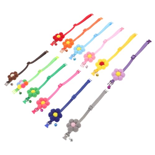 VERDANVERSE 12 Stück Verstellbare Haustierhalsbänder für Kleine Hunde und Katzen mit Blumenmotiv und Glöckchen Hautfreundlich Atmungsaktiv Abnehmbar Vielseitig für Alltag und Festlichkeiten VERDANVERSE 12 Stück Verstellbare Haustierhalsbänder für Kleine Hunde und Katzen mit Blumenmotiv und Glöckchen Hautfreundlich Atmungsaktiv Abnehmbar Vielseitig für Alltag und Festlichkeiten von VERDANVERSE