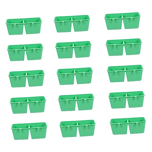 VERDANVERSE 15 Stück Vogelfutterbox verbundene Papageienschale Vogelfütterer Futternapf für Vogelfutter Papageienfutter Käfig Futternäpfe für Vögel Futterhalter für Vögel Plastik Grün VERDANVERSE 15 Stück Vogelfutterbox verbundene Papageienschale Vogelfütterer Futternapf für Vogelfutter Papageienfutter Käfig Futternäpfe für Vögel Futterhalter für Vögel Plastik Grün von VERDANVERSE