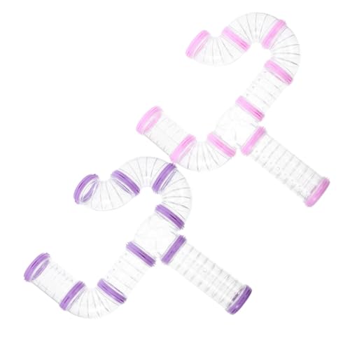 VERDANVERSE 16 Stück Teiliges Hamster Rohr Transparente DIY Verbindungstunnel Robustes für Hamster Eichhörnchen und Igel Erweiterbar Geeignet für Käfigzubehör und von VERDANVERSE